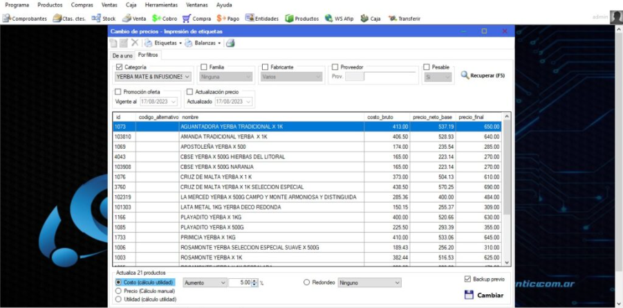 Cambio masivo compras 4