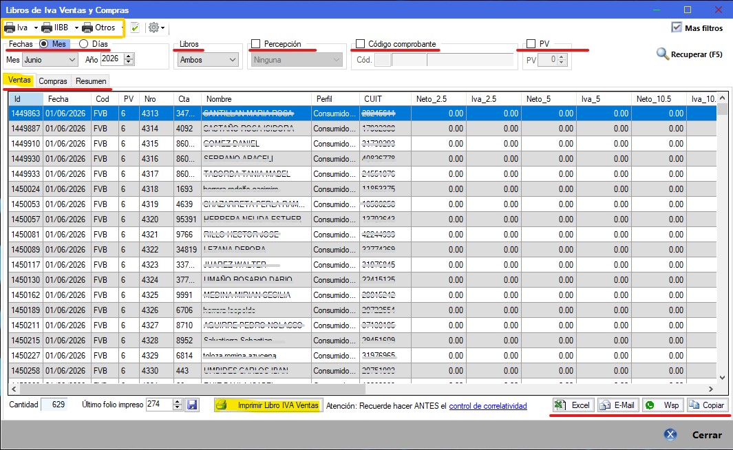 Libro IVA Ventas y Compras en CUANTICO ERP