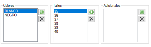 Configuración de talles, colores y adicionales para tiendas y zapaterías en CUANTICO ERP